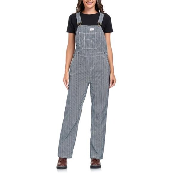 Women's Bib Overall Adjustable Straps Grey - Picture 1 of 5